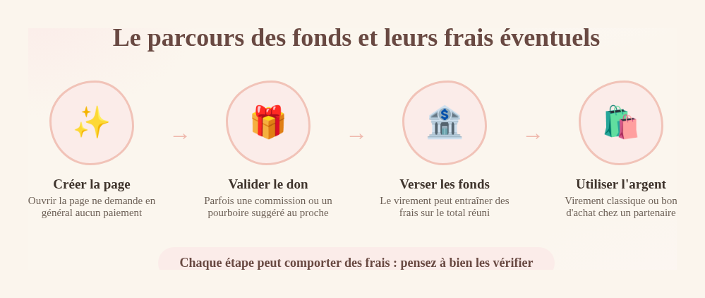Le parcours des fonds et leurs frais éventuels