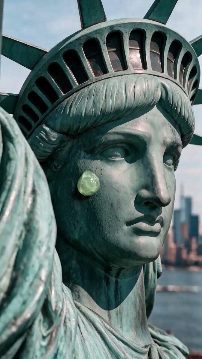 La Statue de la Liberté dans un visuel de campagne Fresh.