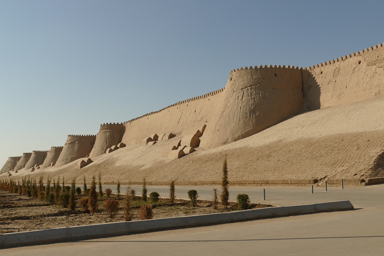 Ouzbékistan Khiva édifice mural