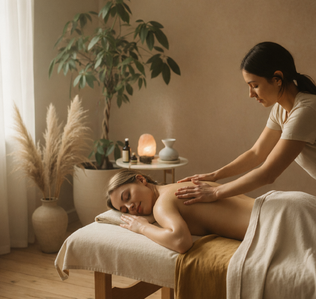 Doula massant une femme